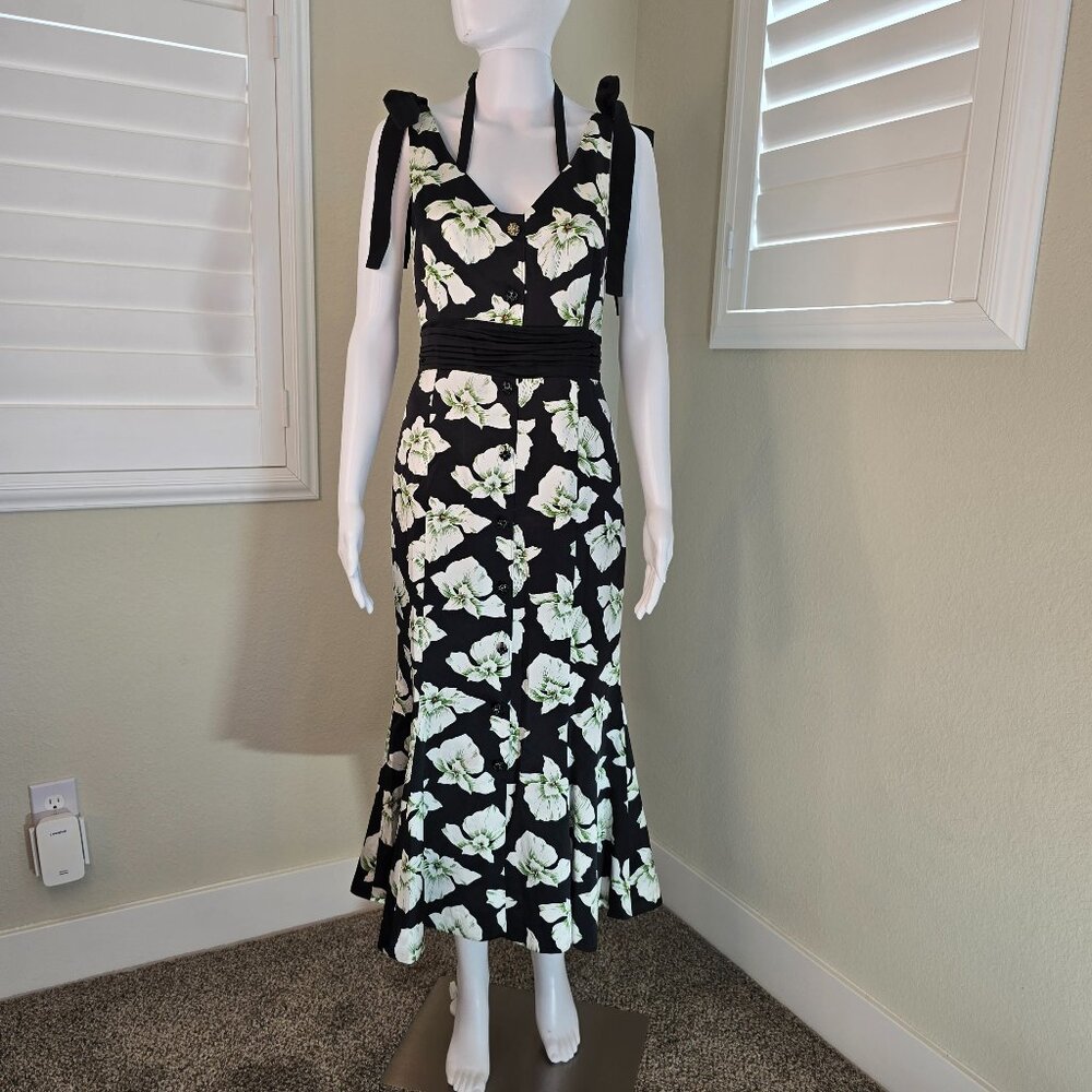 Cinq A Sept Blakely Floral Print Mermaid Silk Dress